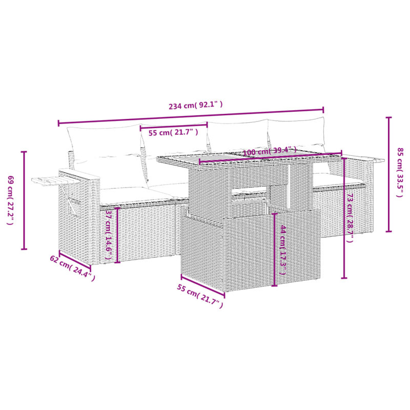 Vidaxl Garden Sofa Set