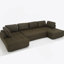 Canapé modulaire 138,5 po, canapé en U, salon, appartement