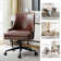 Positano Modern Faux Leather Tilting  Swivel Task Chair with Nailhead Trims
