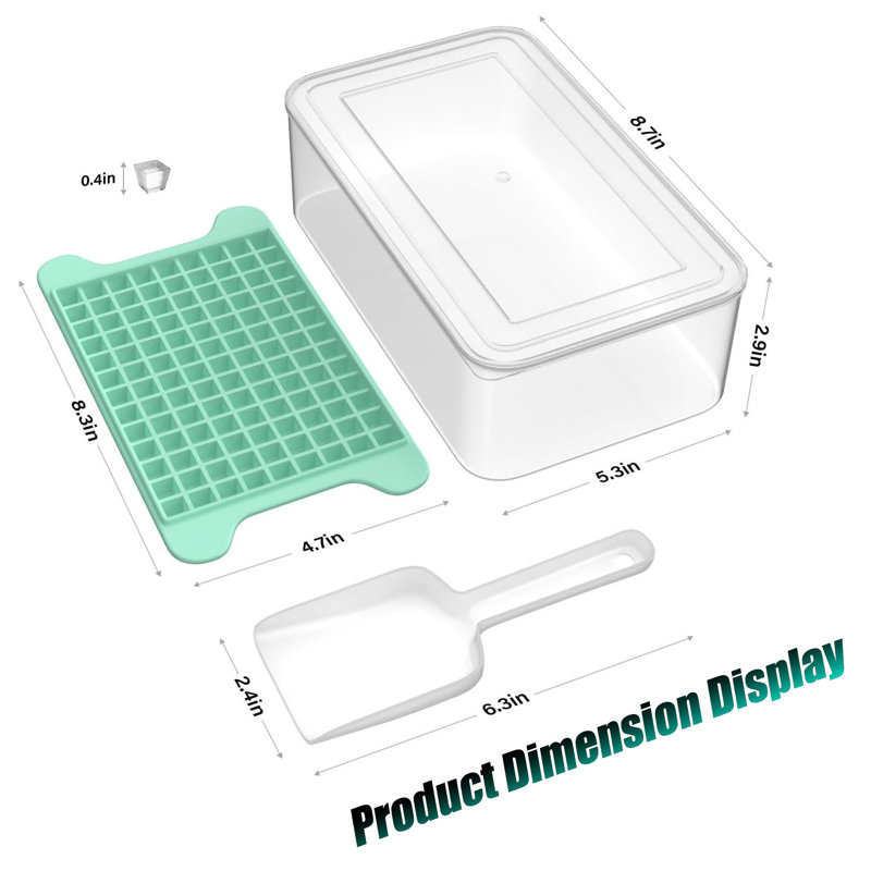 Mini Ice Cube Tray For Freezer - 4 Pack Small Nugget Ice Trays With Airtight Storage Bin, 117 Cubes Total | Easy Release Crushed Ice Maker For Cocktails, Sodas & Smoothies | Perfect For Home Bars, Parties & Office Use