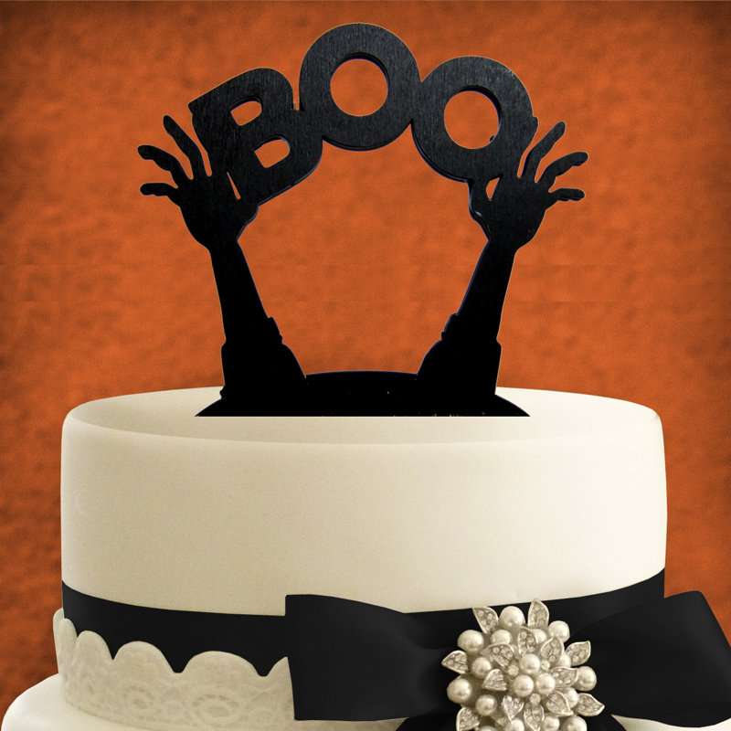 Wood Halloween Cake Topper