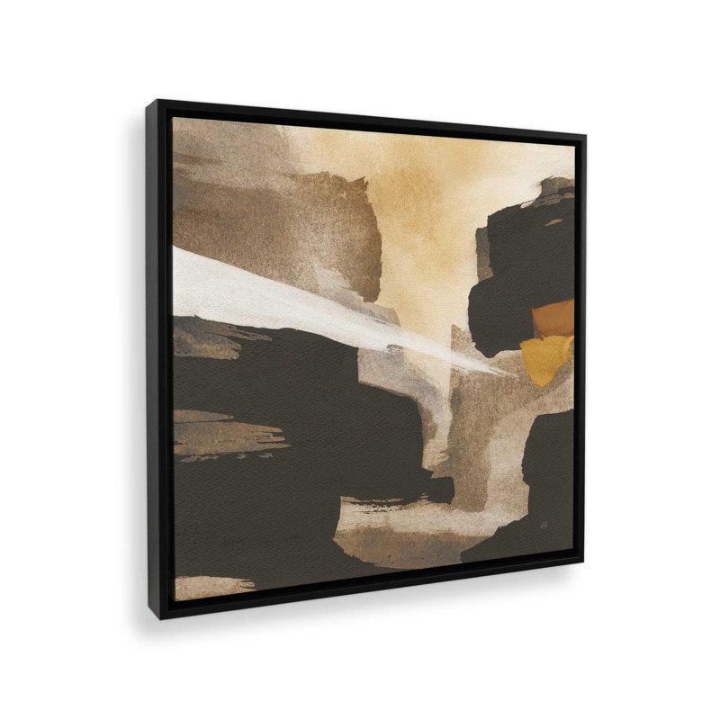 «Avalanche IV» par Chris Paschke, reproduction d'art sur toile, H 20 po x l 20 po, Noir, Cadre flottant