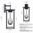 (Same As W1340119951/L1013) 26"(H) 1Ps Modern Outdoor Wall Lanterns With Black Metal Frame And Clear Glass, 4 E12 Bulb Socket, Weatherproof Wall Sconces For Porch, Garden, Patio (No Bulbs)