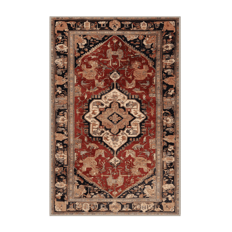 Tapis brun lavable à la machine, Tapis de couloir 2 pi x 5 pi