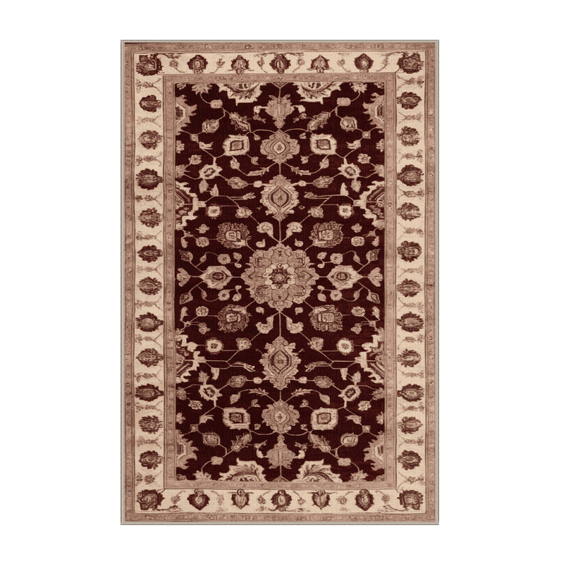 Tapis brun lavable à la machine, Rectangle 8 pi x 12 pi