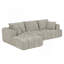 Canapé modulaire surdimensionné en L Chenille, design minimaliste, canapé-lit confortable pour les salons, les appartements et les espaces de réception-992030880-992030887