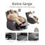 Fauteuil inclinable de massage de 21 po de largeur, pivotant à 360 ° avec chaleur et vibrations, canapé simple, gris