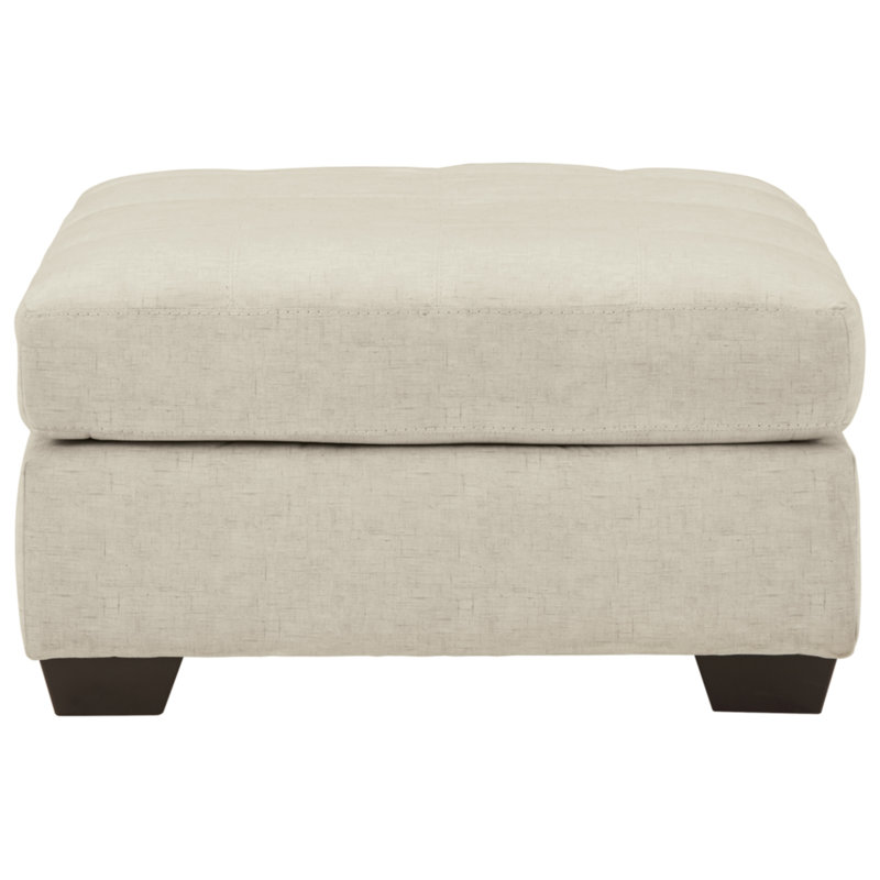 Falkirk Beige Velvet Oversized Accent Ottoman