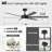 Vaczon 60" Modern Smart Large Ceiling Fan with Dimmable 3CCT LED Lights, 6-Speed Reversible DC Motor, Timer, Remote and App Control-1673542287