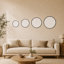  Panneau décoratif rond en spirale abstraite, cadre doré blanc avec couvercle en acrylique-129402252