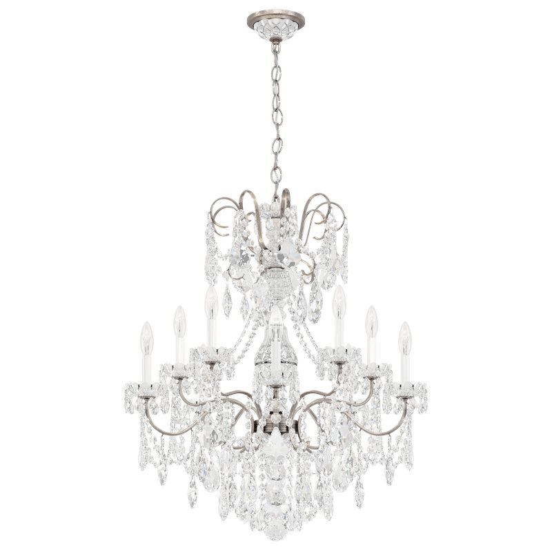 New Orleans 10 - Light Chandelier, Black Pearl, Clear Heritage