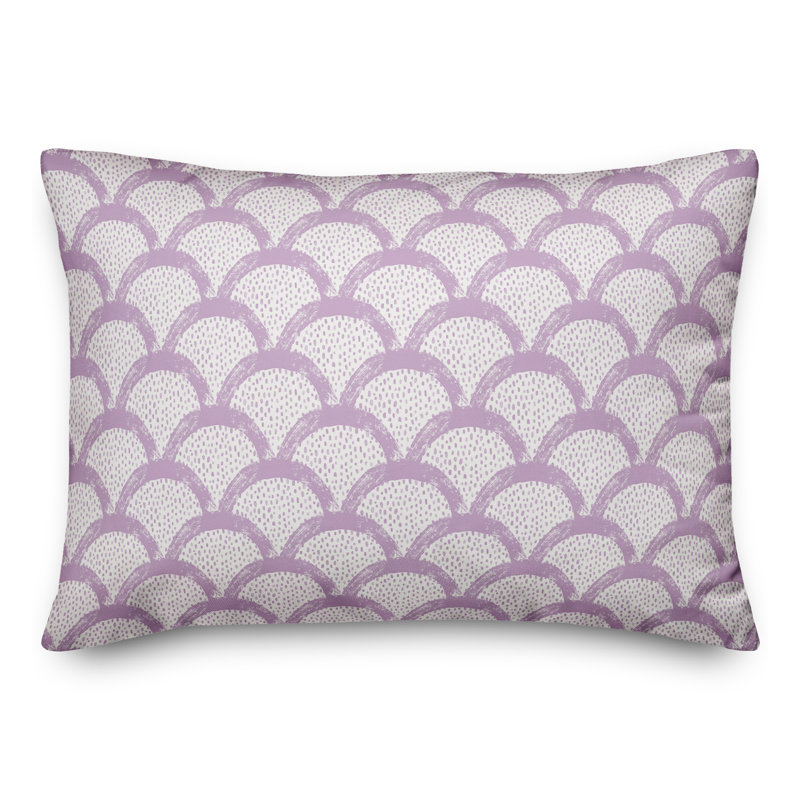 Scallop Outdoor Throw Pillow, Purple