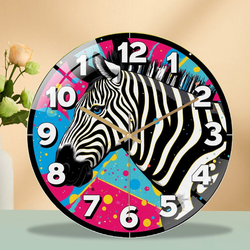Horloge murale 12 po Zebra