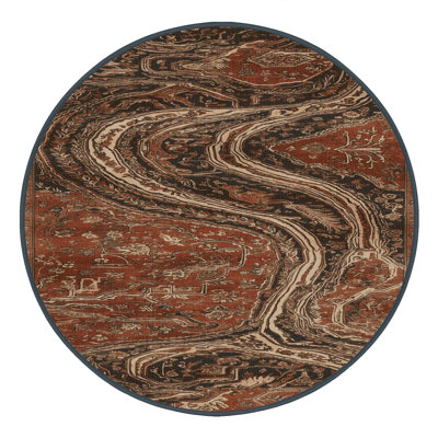 Machine Washable Turkish Brown Area Rug