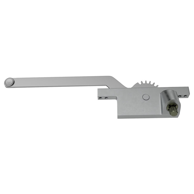  Ensemble d'opérateur à battant avec poignée avec finition à droite en aluminium, 4.76", Aluminum