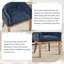 Chaises de cuisine de style campagnard avec accoudoirs 24,8 po-890072309