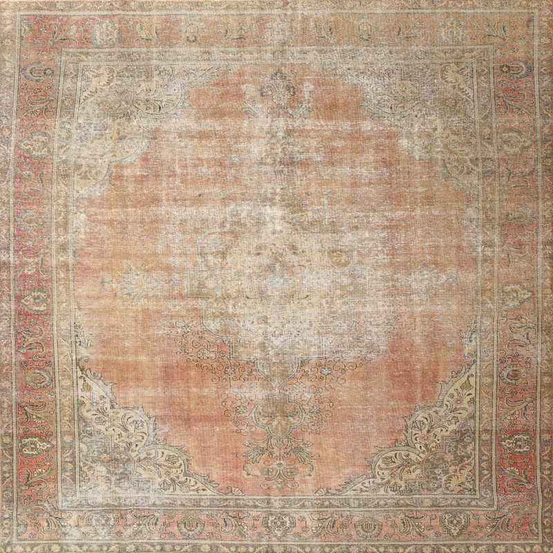 Performance Wool Oriental Indoor Rug, Square 6'