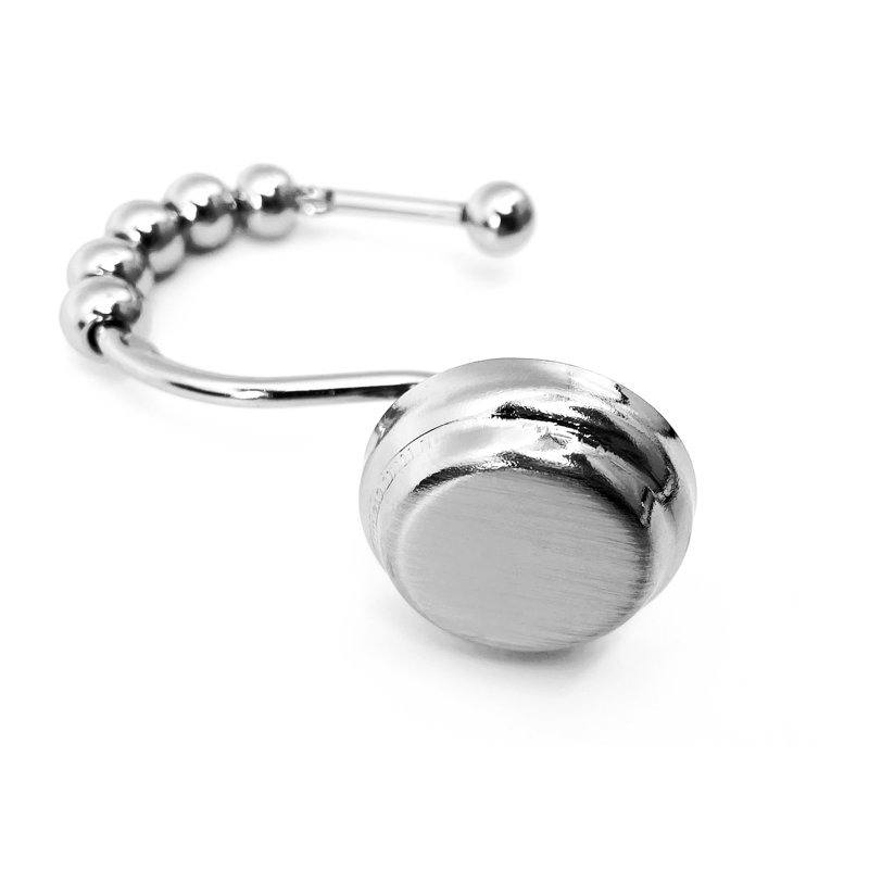 Ensemble de 12 pièces - Anneaux de rideaux de douche à boutons robustes en métal antirouille, Chrome chrome