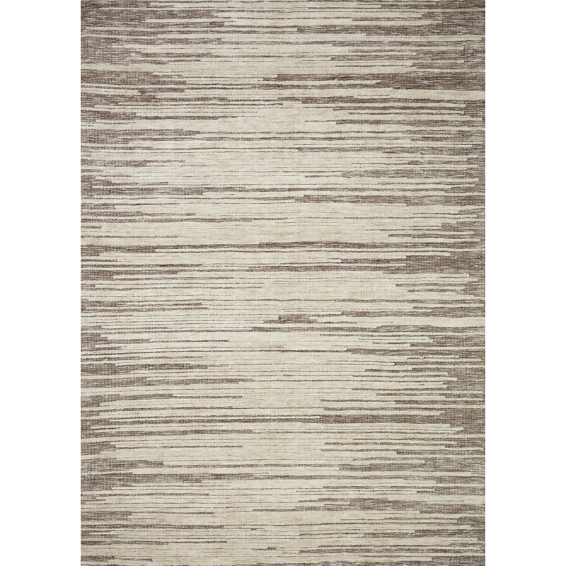 Tapis abstrait taupe / pierre Neda, Rectangle 9 pi 3 po x 13 pi