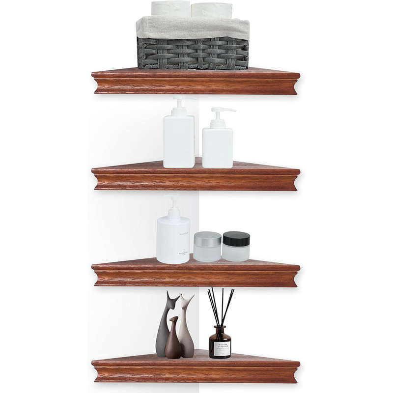 Ensemble de 4 tablettes d'angle flottantes en coin