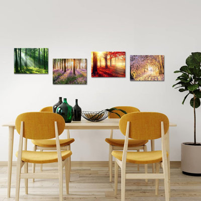 4 Piece Wrapped Canvas Wall Art