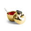 Fruit Apple Honey Pot with Spoon Nickel Plate-69153920