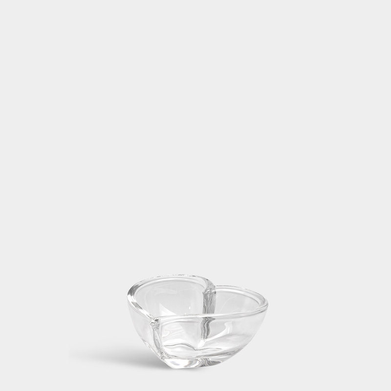 Orrefors 5" Heart-Shaped Crystal Glass Votive Holder