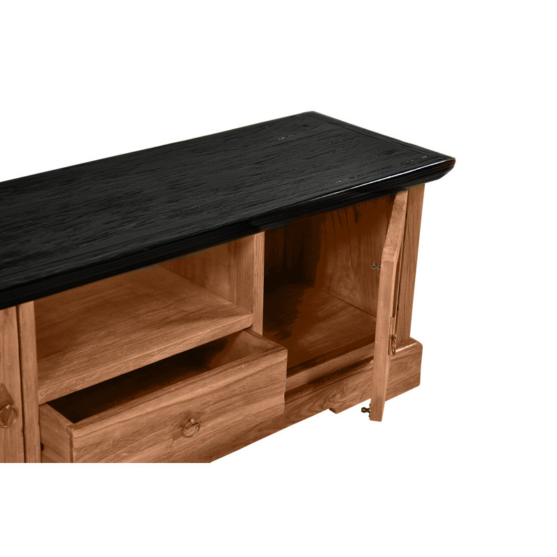 Boalsburg Unfinished TV Stand for TVs up to 58", Brown/Black