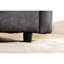 Canapé modulaire en U avec accoudoirs, 5 places, canapé gris foncé, 5