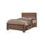 Ensemble de chambre à coucher California King, rangement, brun, ensemble de 2 pièces avec table de chevet