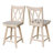 Decosmo Swivel Solid Wood Counter Stool