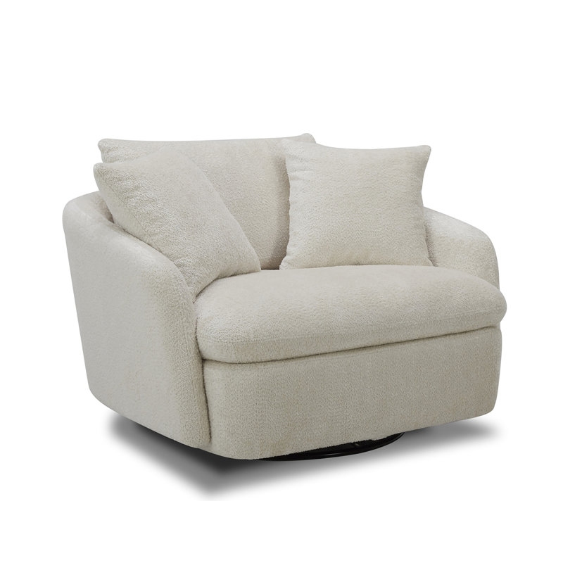 Fauteuil pivotant et demi rembourré Brieona, Utopia sable
