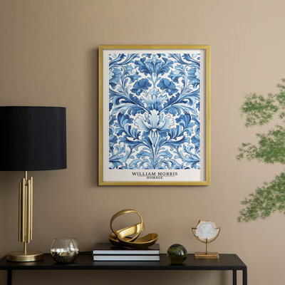 WM MORRIS Series DIII Framed Print - Solid Wood