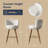  Anneli 26'' Swivel Counter Height Bar Stools Set of 2, White Counter Stools with Backs and Wood Legs for Kitchen Island-884832582-884832579-916282938