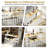Modern Minimalist 4-Person Bar Table And Stool Set – Rectangle Bar Counter With Iron Legs And Wooden Seats-637178153-637178162-637178163