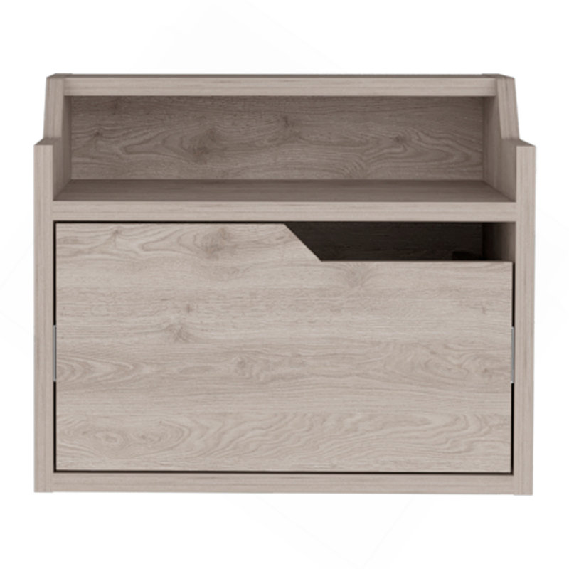 Floating Nightstand Chester, Bedroom, Light Gray, Light Gray