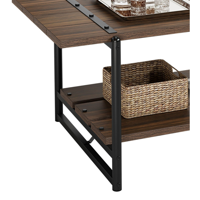 Adhya Coffee Table with Storage, Brown