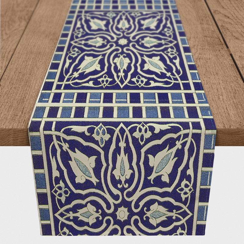 Caetana Rectangle Polyester Table Runner, 90" x 16"