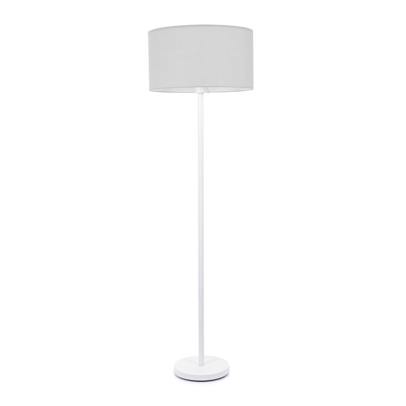 Romeir 148cm Matte Traditional Floor Lamp, Grey, No