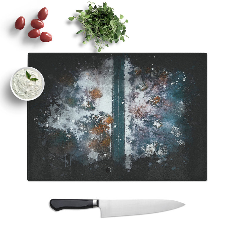 Tempered Glass Dividing the Forest Chopping Board, 28.5 cm x 39 cm