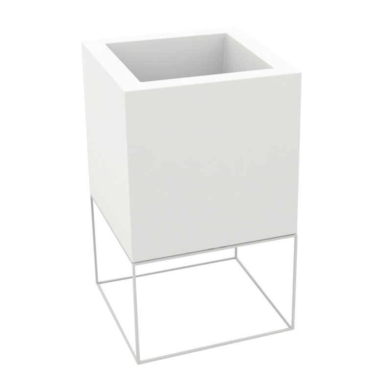 Pot à fleurs en résine Vela, Acier, H 11 po x l 7 po x P 7 po