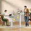 Bureau électrique debout avec 4 tiroirs sous le bureau, bureau réglable en hauteur avec prises de courant intégrées, bureau debout avec structure réversible, bureau personnel avec plateau caché pour la gestion des câbles-892312378-1002056799