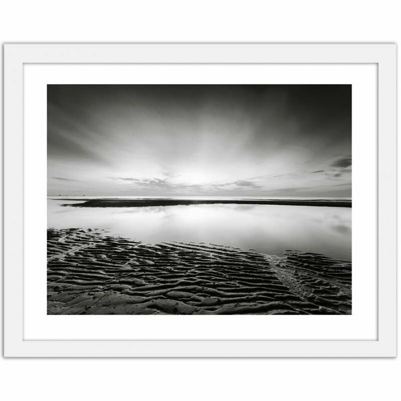 Gerahmter Fotodruck Wavy Sea Shore