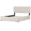 Modern Upholstered Beds With Storage Drawers, Linen Fabric Queen