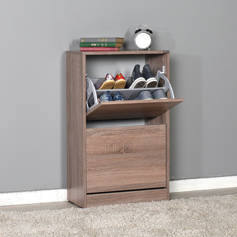 8 Pair Shoe Storage Cabinet, Latte