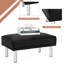 Repose-pieds rectangulaire en similicuir de 20 po de largeur-61529204