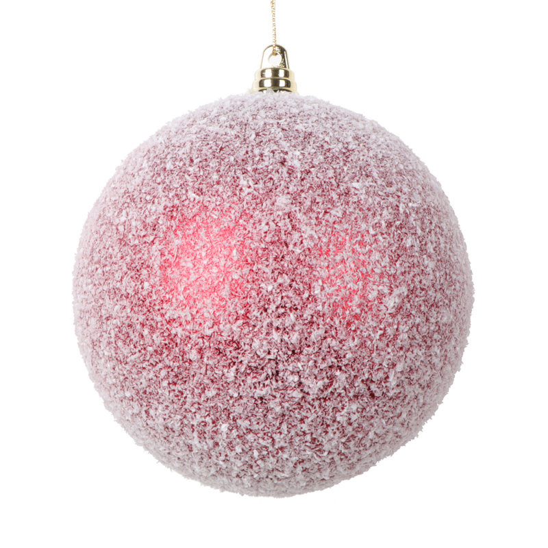 Ornement boule de Noël (ensemble de 4), H 4,75 po x l 4,75 po x P 4,75 po, Rouge