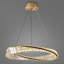 Gentri 23.6 in Dimmable LED Ring Chandelier with Crystal Accents