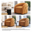 Fauteuil demi-tonneau pivotant rembourré Aunna-249351913