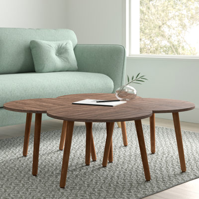 Algodones Solid Wood Three Leg Coffee Table